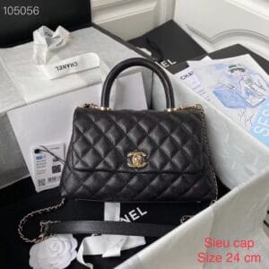 Chanel Caviar Leather Sieu Cap size 24 cm
