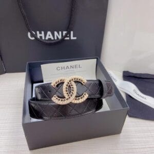 Chanel belts black